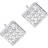 Blomdahl Brilliance Square Earrings - Silver/Transparent