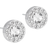 Blomdahl Brilliance Halo Earrings - Silver/Transparent