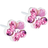 Blomdahl Flower Earrings - White/Light Rose