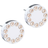 Blomdahl Brilliance Puck Earrings - Silver/Golden Rose