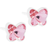 Blomdahl Butterfly Earrings - White/Light Rose