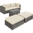 tectake San Domino Outdoor Lounge Set, 1 Table incl. 2 Chairs