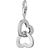 Thomas Sabo Charm Club Hearts Charm Pendant - Silver/White