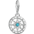 Thomas Sabo Charm Club Compass Charm - Silver/Turquoise