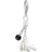 Thomas Sabo Ethno Bear Charm Pendant - Silver/Onyx