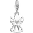 Thomas Sabo Charm Club Angel With Heart Charm - Silver/Diamond