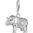 Thomas Sabo Charm Club Indian Elephant Charm Pendant - Silver/White