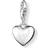 Thomas Sabo Charm Club Heart Charm Pendant - Silver