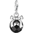 Thomas Sabo Charm Club Stone with Bow Charm Pendant - Silver/Black