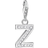 Thomas Sabo Letter Z Charm Pendant - Silver/White