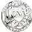 Thomas Sabo Karma Heart of Love Bead Charm - Silver/White