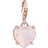 Thomas Sabo Charm Club Heart Charm Pendant - Rose Gold/Quartz