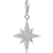 Thomas Sabo Charm Club Glitter Star Charm Pendant - Silver/White