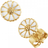 Georg Jensen Daisy Earrings - Gold/White