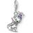 Thomas Sabo Charm Club Cat with Crown Charm - Silver/Blue/Red/Green/Black