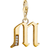 Thomas Sabo Charm Club Letter M Charm Pendant - GoldWhite