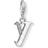 Thomas Sabo Charm Club Letter Y Charm Pendant - Silver/White