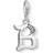 Thomas Sabo Charm Club Letter B Charm Pendant - Silver/White