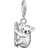 Thomas Sabo Charm Club Koala Charm Pendant - Silver/Green/Black