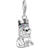 Thomas Sabo Charm Club Bulldog with Crown Charm Pendant - Silver/Multicolour