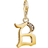 Thomas Sabo Charm Club Letter B Charm Pendant - Gold/White