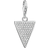 Thomas Sabo Charm Club Triangle Charm Pendant - Silver/White