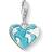 Thomas Sabo Heart Globe Charm Pendant - Silver/Turquoise