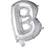 Hisab Joker Foil Ballon Letter B Silver