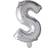 Hisab Joker Foil Ballon Letter S Silver