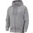 Nike Club Fleece Hoodie - Dark Grey Heather/Matte Silver/White