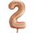 Hisab Joker Foil Ballon Number 2 Rose Gold