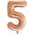 Hisab Joker Foil Ballon Number 5 Rose Gold