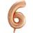 Hisab Joker Foil Ballon Number 6 Rose Gold