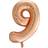 Hisab Joker Foil Ballon Number 9 Rose Gold