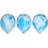 Hisab Joker Latex Ballon Marble White/Blue 6-pack