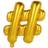 Hisab Joker Foil Ballon Hashtag Gold