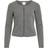 Vila Short Zipper Cardigan - Grey/Medium Grey Melange