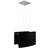 vidaXL hanging island hood 55 cm, Sort