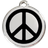 Red Dingo Enamel Tag Peace Small