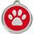 Red Dingo Enamel Paw Print Medium