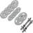 Gorilla Sports Cast Iron Trigrip Dumbbell Set 2x15kg