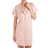 Camille Luxurious Knee Length Satin Nightshirt - Light Pink