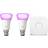 Philips Hue White and Colour Ambience LED Lamp 10W B22 2-pack Starter Kit