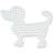 Hama Beads Midi Pearl Plate Dog 800229