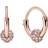 Pandora Pavé Bead Creol Earrings - Rose Gold/Transparent