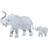 Hcm-Kinzel Crystal Puzzle Pair of Elephants 46 Pieces