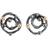 ByBirdie Urban Harlem Buds Earrings - Silver/Gold