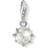 Thomas Sabo Birth Stone August Charm Pendant - Silver/Light Green/White