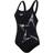 Speedo Boomstar Placement Racerback Swimsuit - Black/White