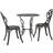 vidaXL 47858 Caféset, 1 Bord inkl. 2 Stolar